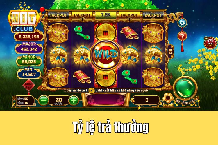 Tỷ lệ trả thưởng trong nổ hũ tại nhà cái HitClub